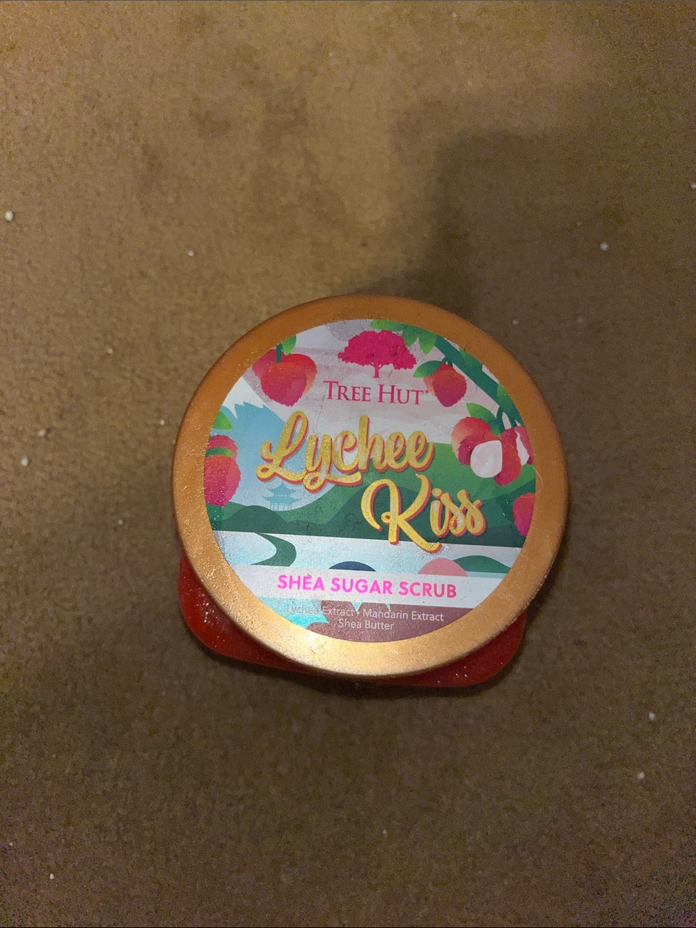 Tree Hut Lychee Kiss Shea Sugar Scrub - Pink/Gold
